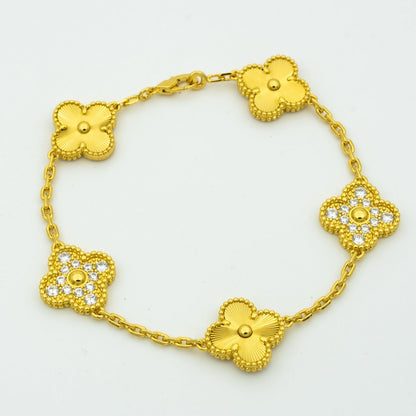 [⭐vintora] CLOVER 5 MOTIF LASER BRACELET COLLECTION