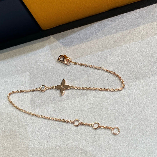 [⭐vintora]STAR DIAMOND PINK GOLD BRACELET