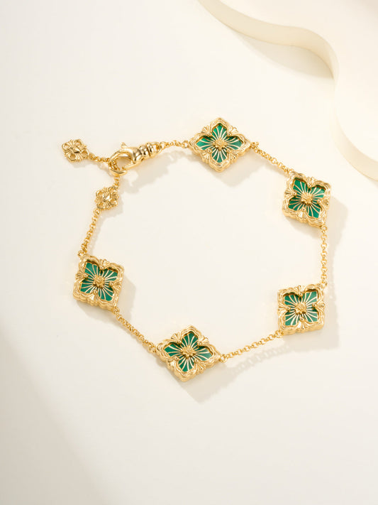 [⭐vintora]B.C.L ENAMELED Five-Flower Bracelet（Various Colors)
