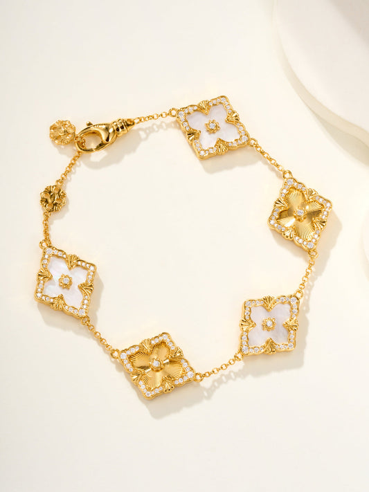 [⭐vintora]B.C.L ENAMELED Five-Flower Bracelet（Various Colors) BIG SIZE