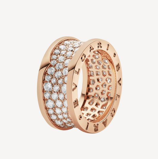 [⭐vintora]ZERO 1 WITH PAVED DIAMONDS ON THE SPIRAL RING