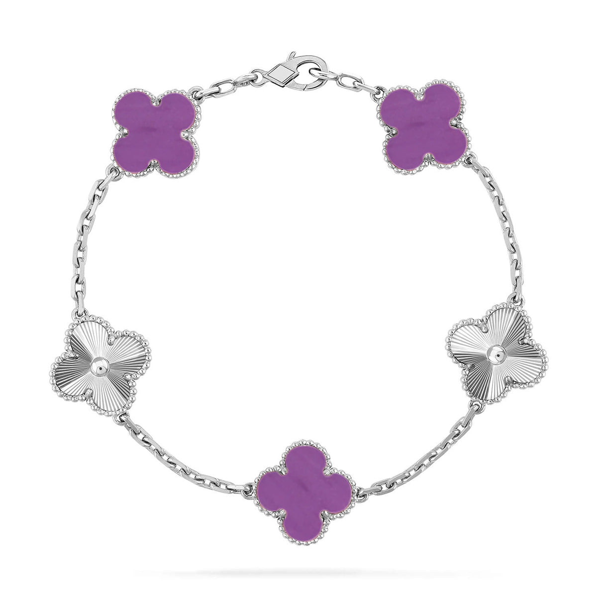 [⭐vintora] CLOVER 5 MOTIF VIOLET BRACELET COLLECTION