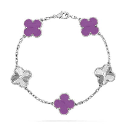 [⭐vintora] CLOVER 5 MOTIF VIOLET BRACELET COLLECTION