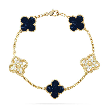[⭐vintora]CLOVER 5 MOTIF PIETERSITE BRACELET COLLECTION