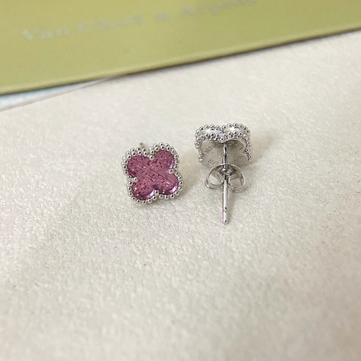 [⭐vintora]2026 NEW MINI CLOVER 1 MOTIF  BUBBLE PINK ENAMEL