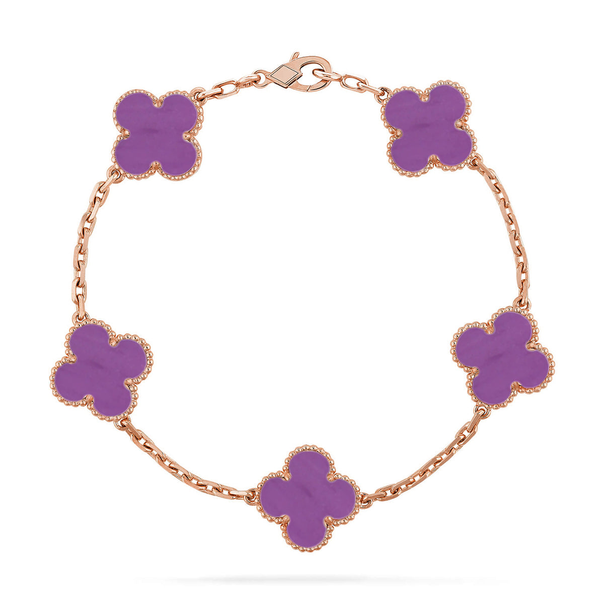 [⭐vintora] CLOVER 5 MOTIF VIOLET BRACELET COLLECTION