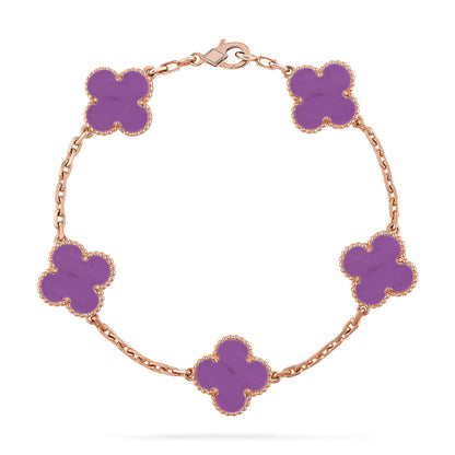 [⭐vintora] CLOVER 5 MOTIF VIOLET BRACELET COLLECTION