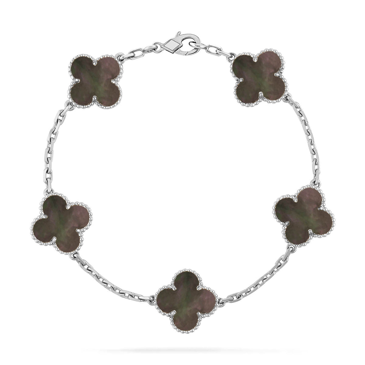 [⭐vintora] CLOVER 5 MOTIF GRAY MOP BRACELET COLLECTION