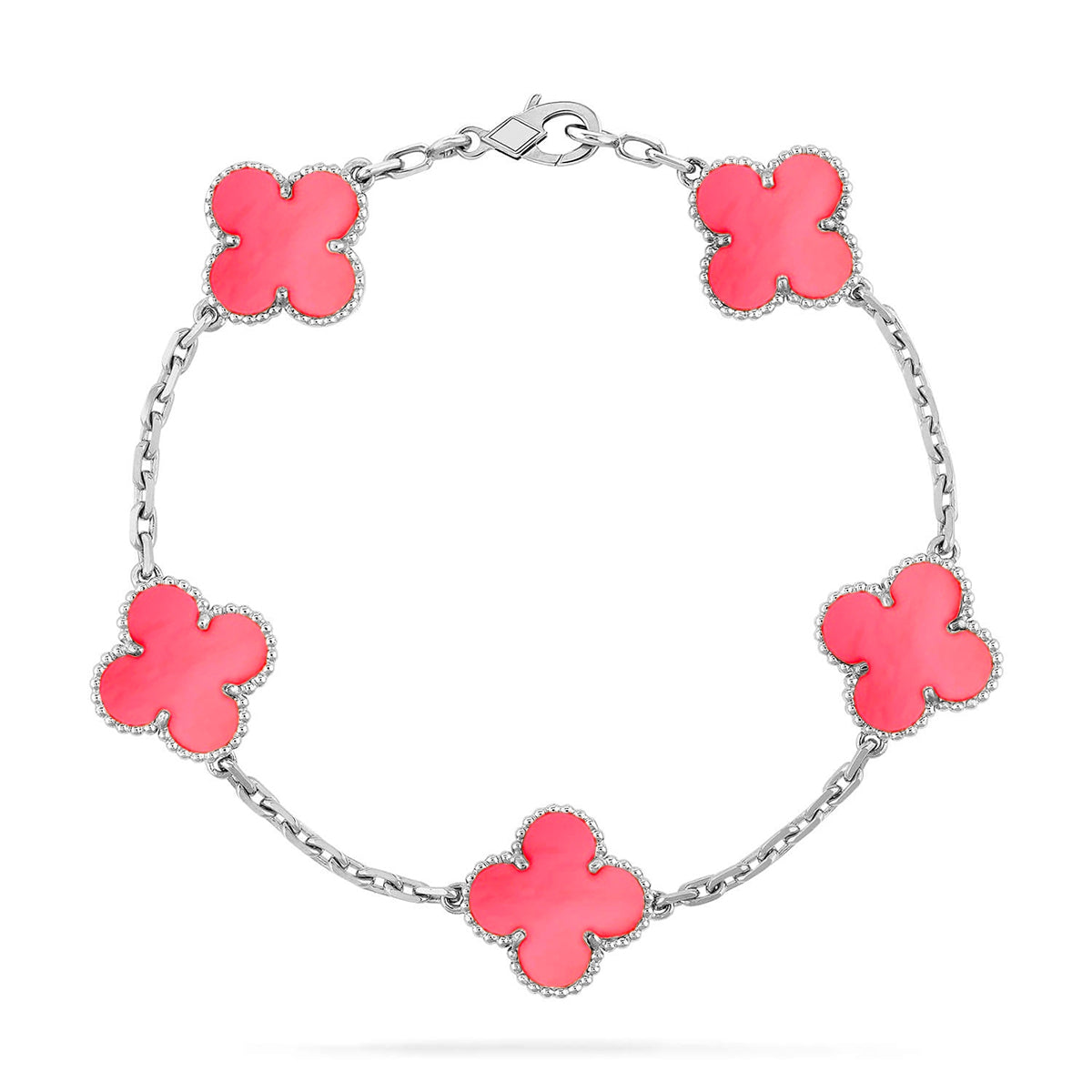 [⭐vintora] CLOVER 5 MOTIFS  PINK MOP BRACELET COLLECTION
