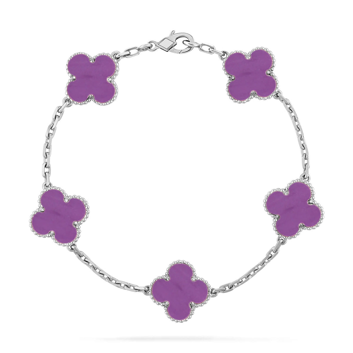 [⭐vintora] CLOVER 5 MOTIF VIOLET BRACELET COLLECTION