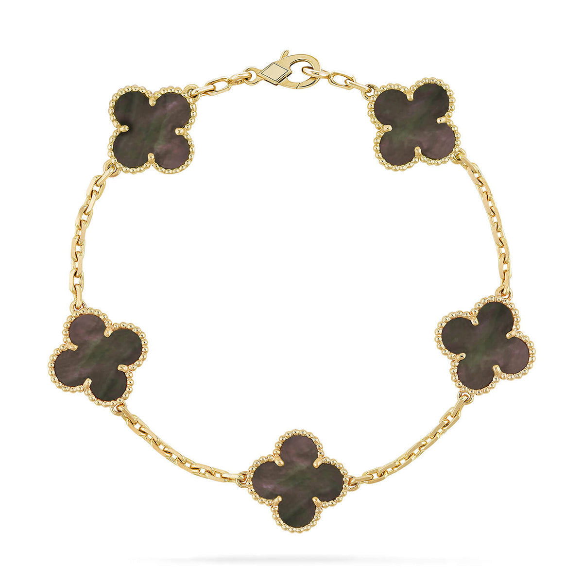 [⭐vintora] CLOVER 5 MOTIF GRAY MOP BRACELET COLLECTION