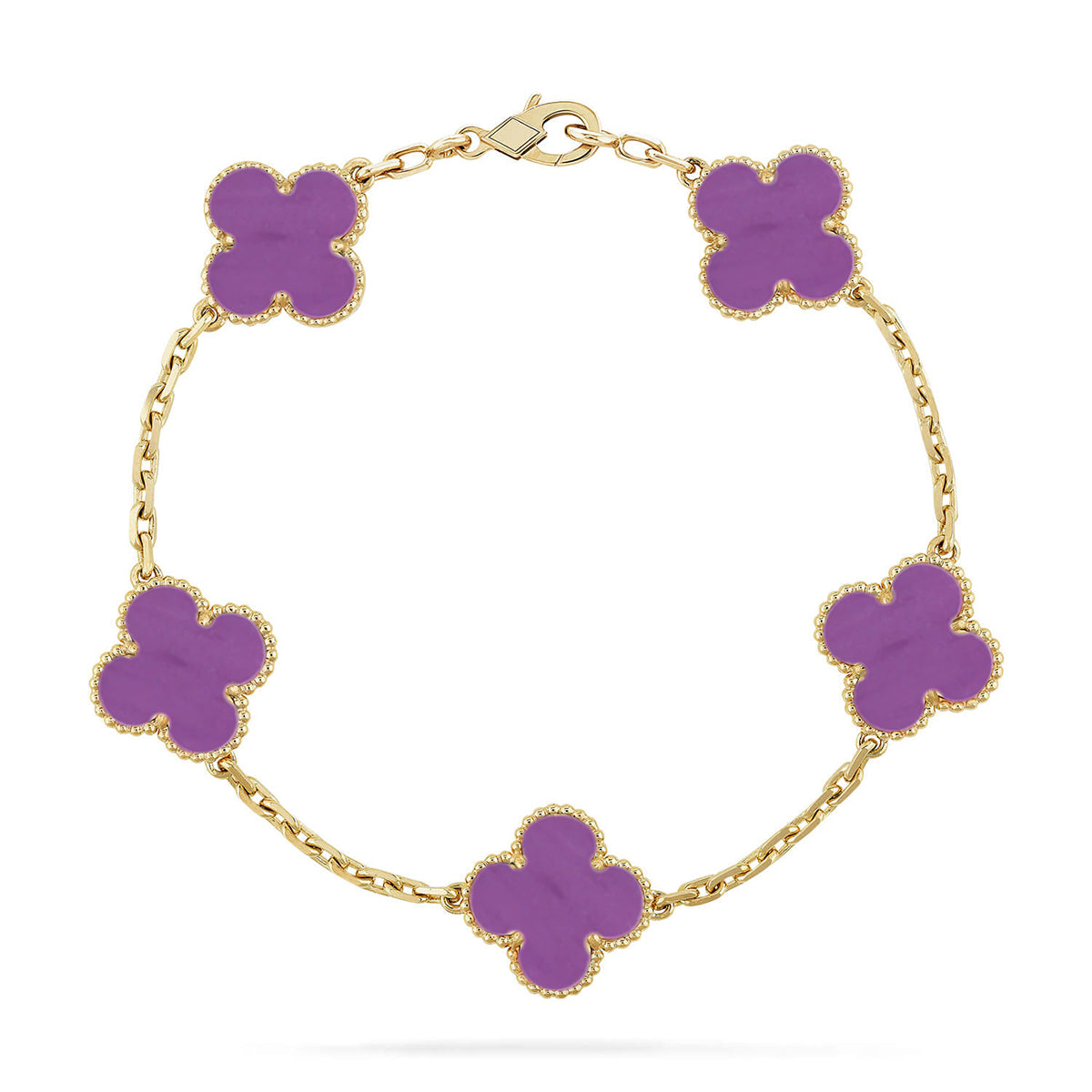 [⭐vintora] CLOVER 5 MOTIF VIOLET BRACELET COLLECTION