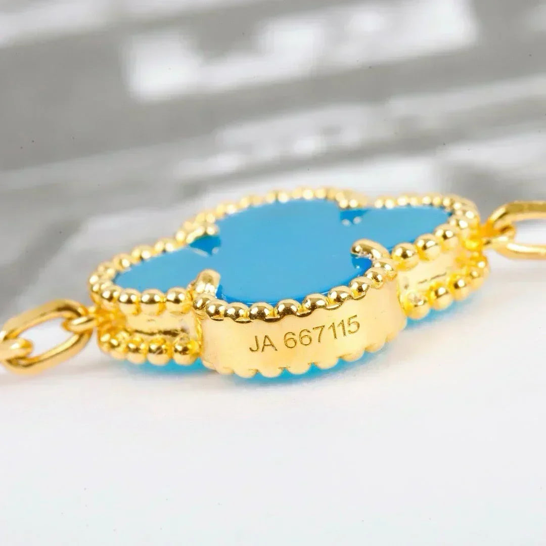 [⭐vintora] CLOVER 5 MOTIF TURQUOISE BRACELET COLLECTION