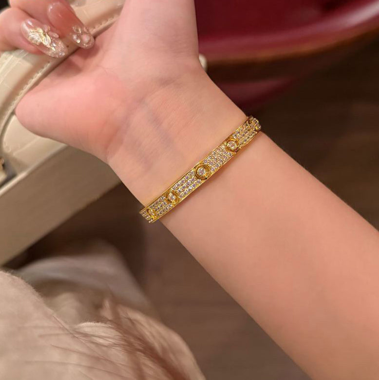 [⭐vintora]LOVE BRACELET 6.1MM DIAMOND-PAVED 10 BIG DIAMONDS