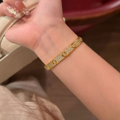 [⭐vintora]LOVE BRACELET 6.1MM DIAMOND-PAVED 10 BIG DIAMONDS