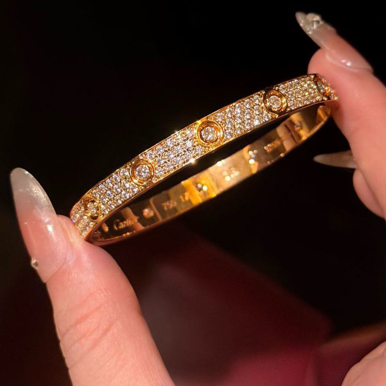 [⭐vintora]LOVE BRACELET 6.1MM DIAMOND-PAVED 10 BIG DIAMONDS