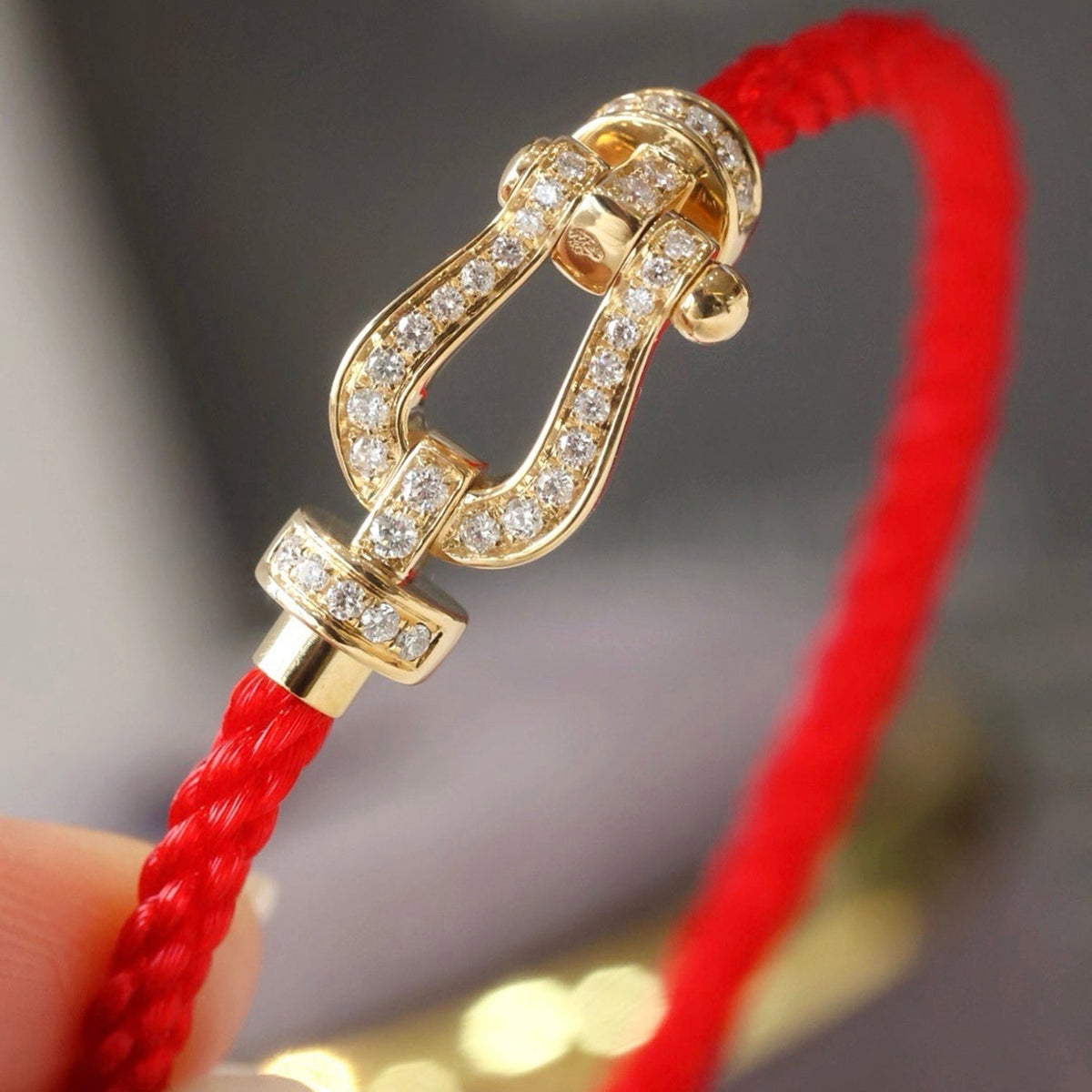 [⭐vintora]FORCE LARGE HORSESHOE FULL DIAMOND BRACELET ROSE GOLD