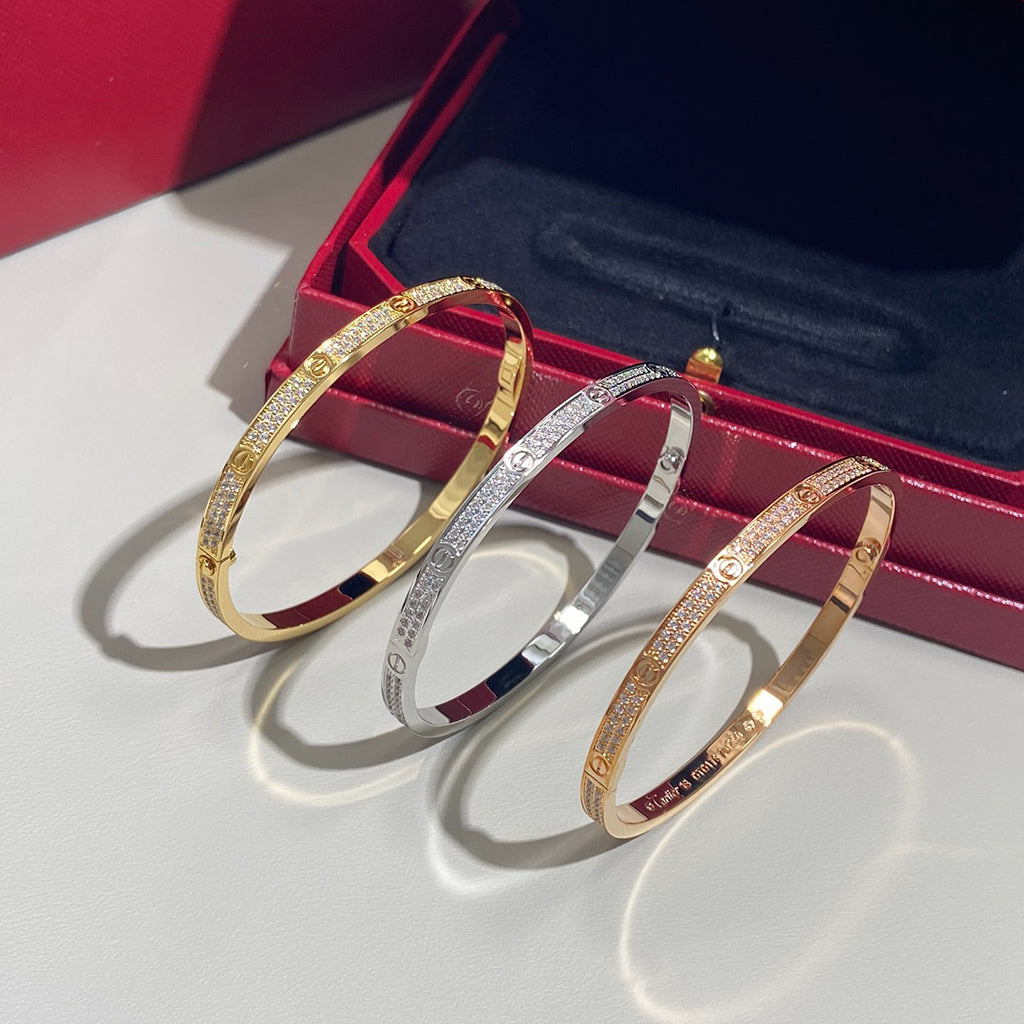 [⭐vintora]LOVE BRACELET 3.65MM DIAMOND-PAVED