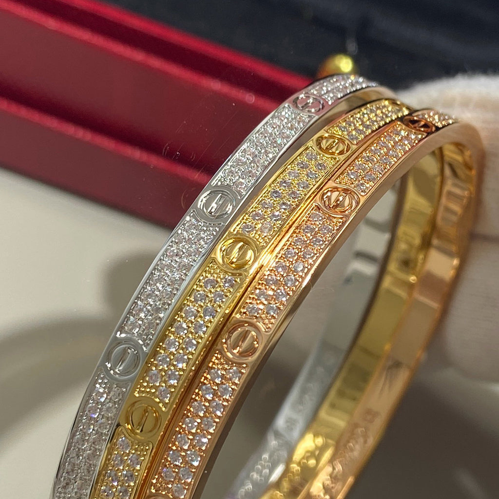 [⭐vintora]LOVE BRACELET 3.65MM DIAMOND-PAVED