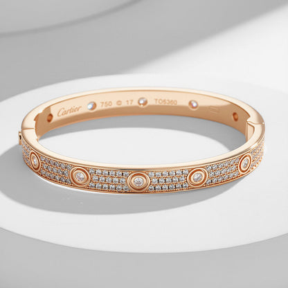 [⭐vintora]LOVE BRACELET 6.1MM DIAMOND-PAVED 10 BIG DIAMONDS