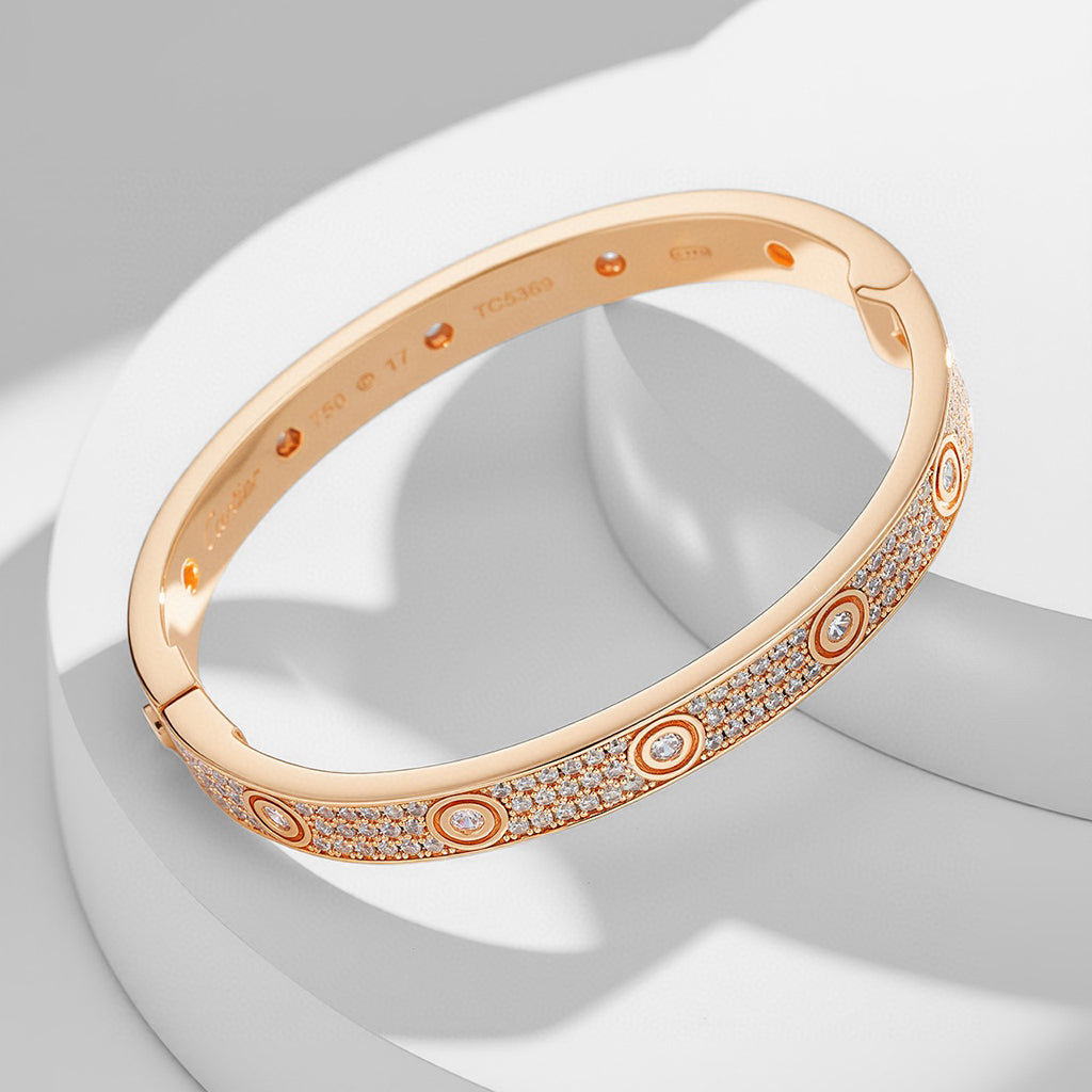 [⭐vintora]LOVE BRACELET 6.1MM DIAMOND-PAVED 10 BIG DIAMONDS
