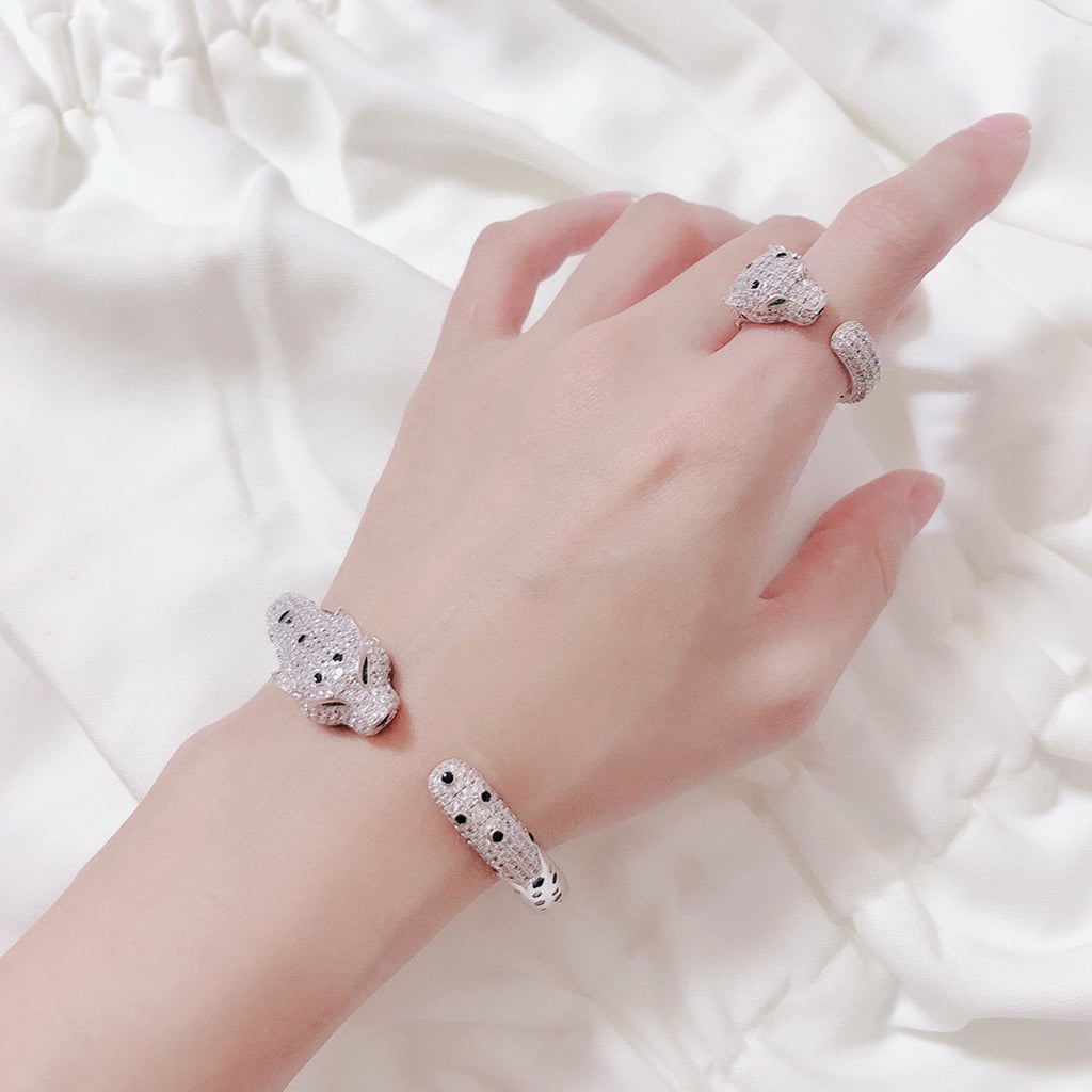 [⭐vintora]PANTHERE BIG BRACELET DIAMONDS