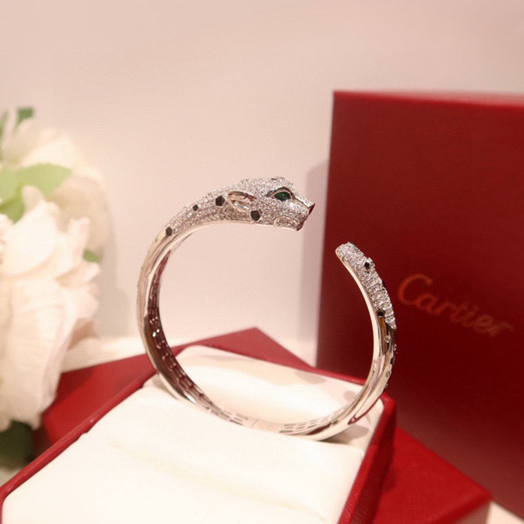 [⭐vintora]PANTHERE BIG BRACELET DIAMONDS