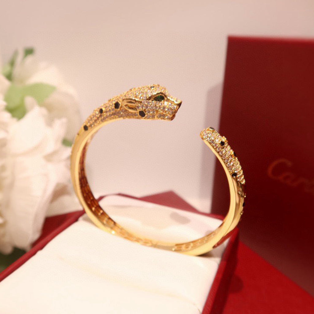 [⭐vintora]PANTHERE BIG BRACELET DIAMONDS
