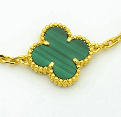 [⭐vintora] CLOVER 5 MOTIF MALACHITE BRACELET COLLECTION