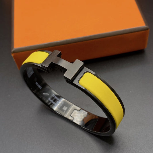 [⭐vintora]CLIC HM SO BLACK YELLOW BRACELET