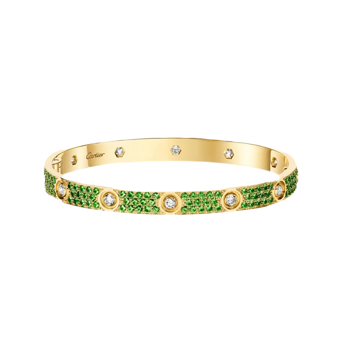 [⭐vintora]2026 PAVE GEMSTONE LOVE BRACELET 6.1MM 10 DIAMONDS