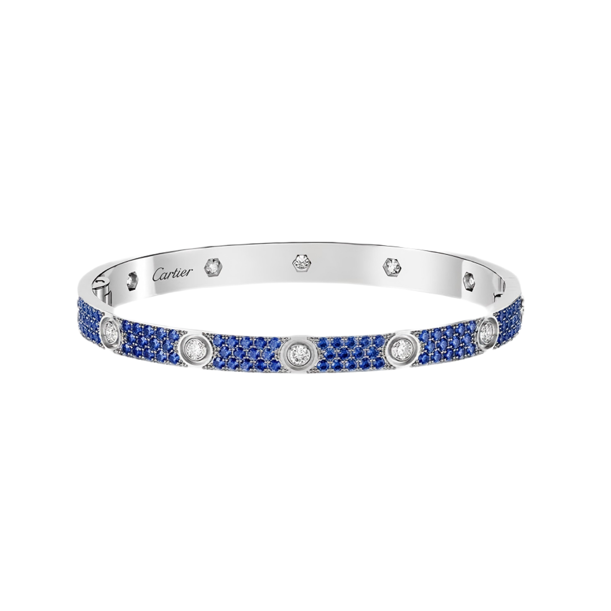 [⭐vintora]2026 PAVE GEMSTONE LOVE BRACELET 6.1MM 10 DIAMONDS