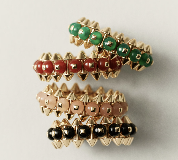 [⭐vintora]CLASH ELEGANT ROSE GOLD RING FEATURING NATURAL AGATE