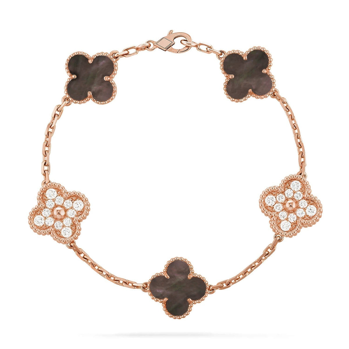 [⭐vintora] CLOVER 5 MOTIF GRAY MOP BRACELET COLLECTION
