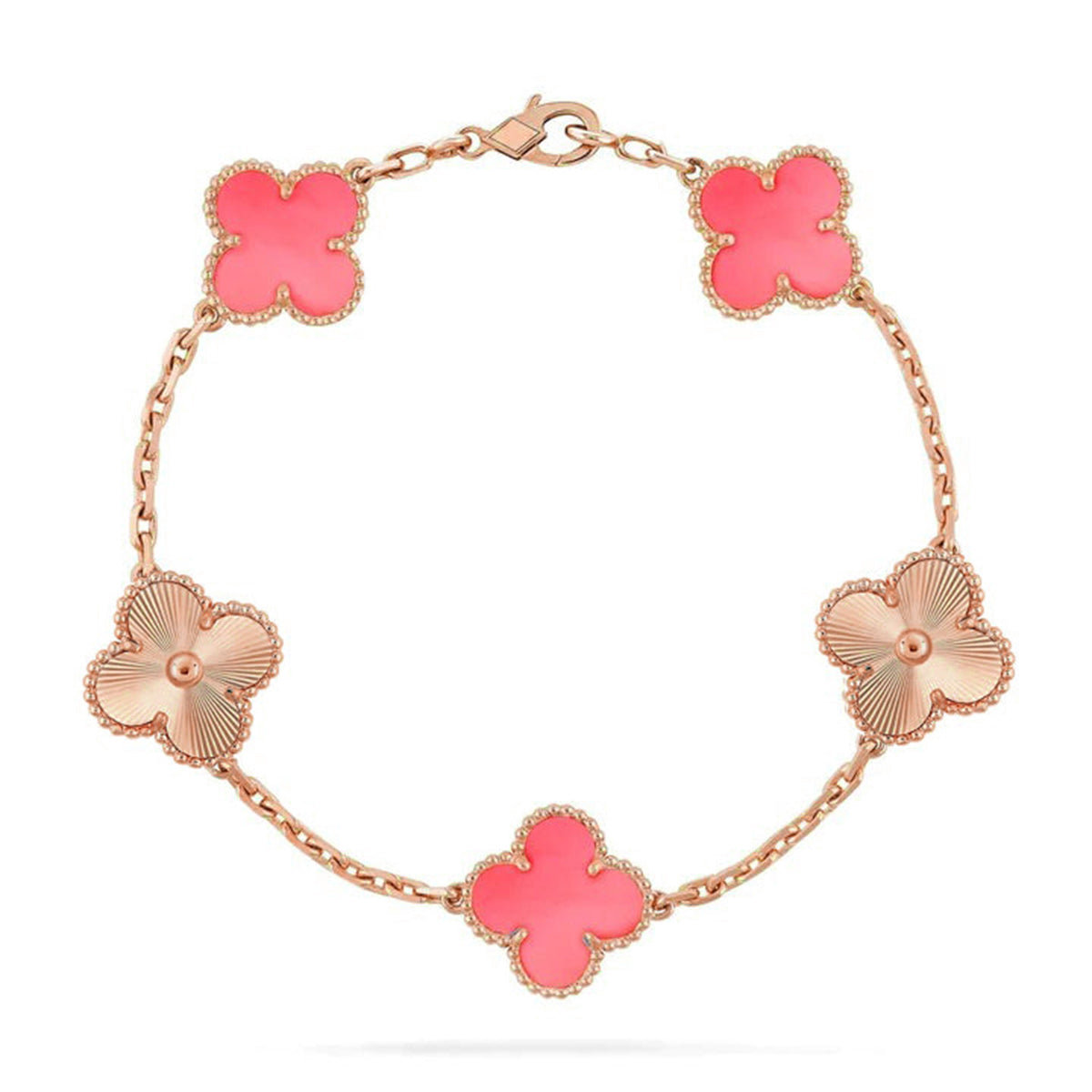 [⭐vintora] CLOVER 5 MOTIFS  PINK MOP BRACELET COLLECTION