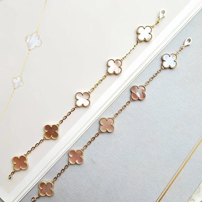 [⭐vintora] CLOVER 5 MOTIFS  PINK MOP BRACELET COLLECTION