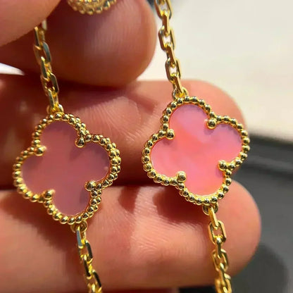 [⭐vintora] CLOVER 5 MOTIFS  PINK MOP BRACELET COLLECTION