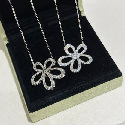 [⭐vintora]FLOWERLACE NECKLACE FULL DIAMONDS