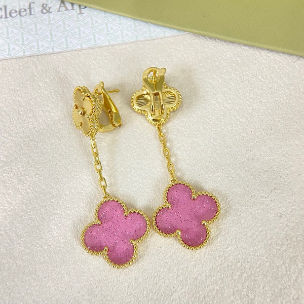 [⭐vintora]2026 NEW CLOVER 2 MOTIF  BUBBLE PINK ENAMEL