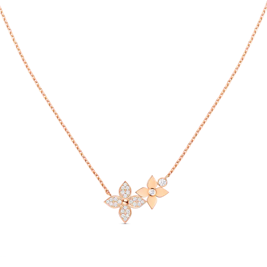 [⭐vintora]STAR BLOSSOM NECKLACE PINK GOLD DIAMONDS