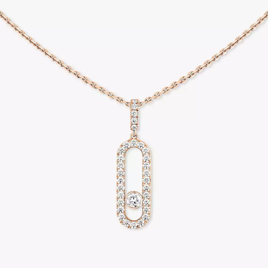 [⭐vintora]Move Uno Diamond Necklace in Rose Gold