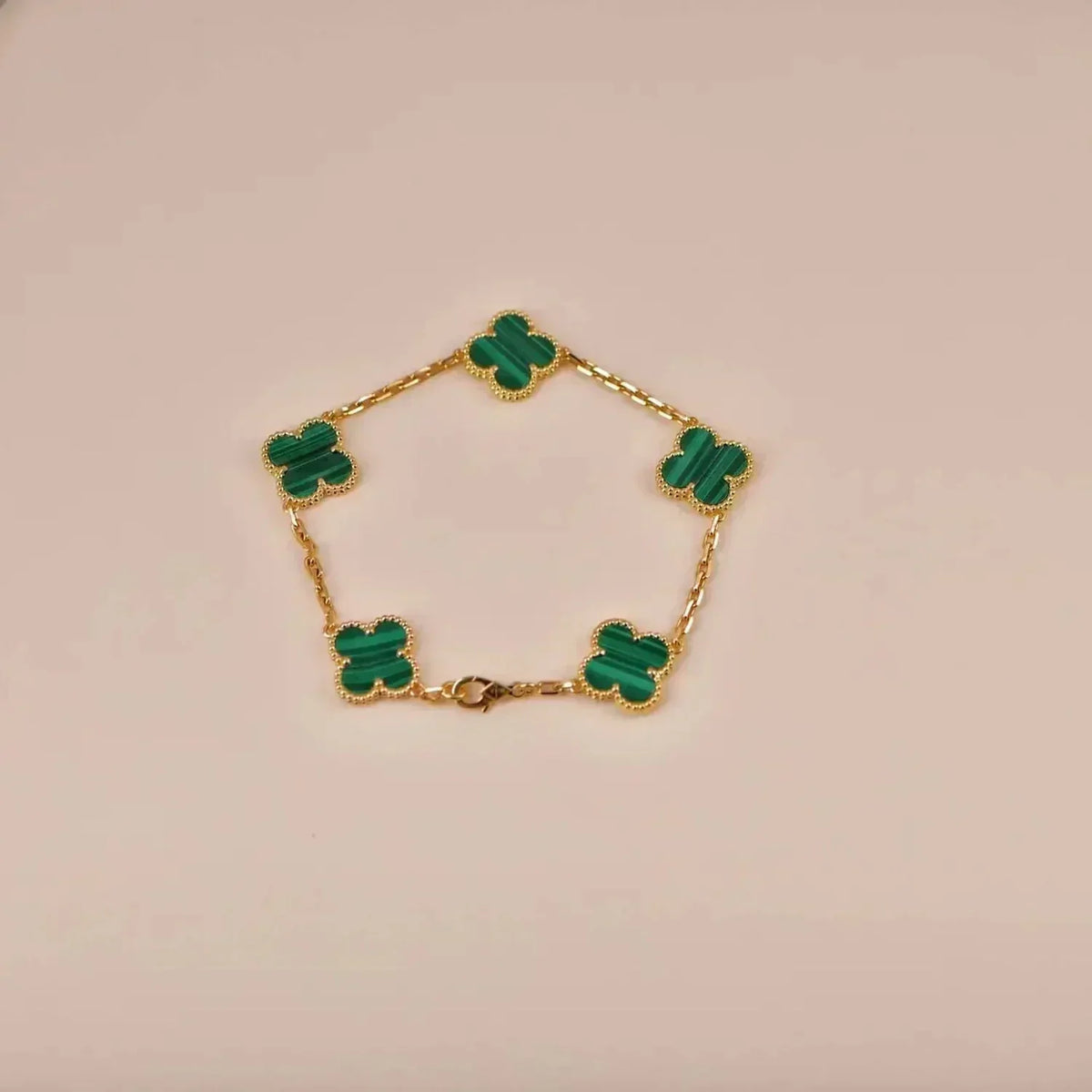 [⭐vintora] CLOVER 5 MOTIF MALACHITE BRACELET COLLECTION
