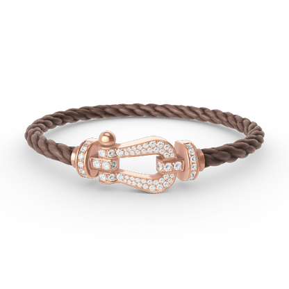 [⭐vintora]FORCE LARGE HORSESHOE FULL DIAMOND BRACELET ROSE GOLD