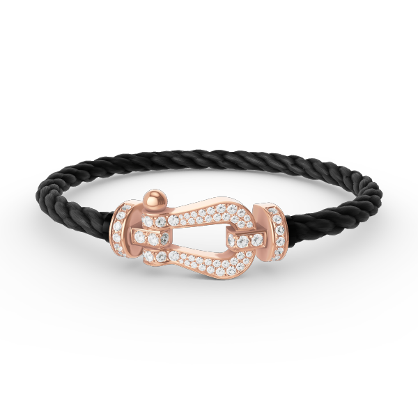 [⭐vintora]FORCE LARGE HORSESHOE FULL DIAMOND BRACELET ROSE GOLD