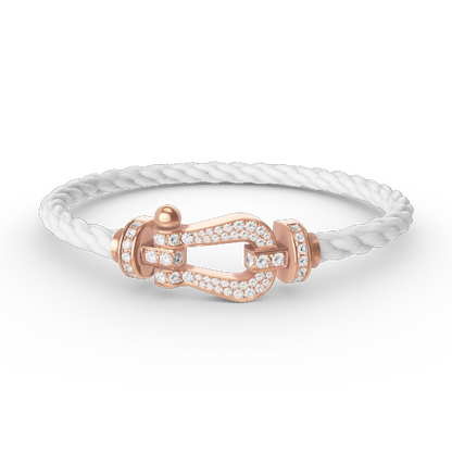 [⭐vintora]FORCE LARGE HORSESHOE FULL DIAMOND BRACELET ROSE GOLD