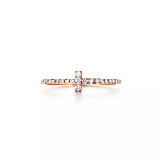 [⭐vintora Jewels]T RING DIAMOND PINK GOLD