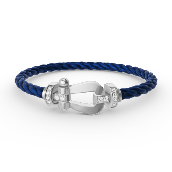 [⭐vintora]FORCE LARGE HORSESHOE HALF DIAMOND BRACELET SILVER
